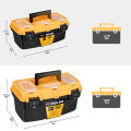 AIRAJ Hardware toolbox Set 12 and 15 inch plastic thick combination suitcase electrician carpenter electric drill storage box. 