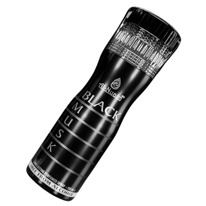 Al Nuaim Black Musk Attar Body Spray 200ml For Him