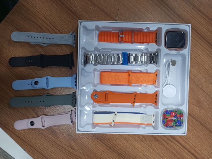 D500%2010in1watch%20Bluetooth%20Talk%20wireless%20charging%20s9ultra%20heart%20rate%20blood%20pursue%20message%20remind%20screen%20touch2.01inch%20Smartwatch%20-%20Image%202