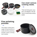Widesea Camping Cookware Set Outdoor Pot Tableware Kit Cooking Water Kettle Pan Travel Cutlery Utensils Hiking Picnic Equipment. 