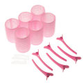 6Pcs Jumbo Size Self-Grip Hook Hair Rollers Set Bigoudis Heatless Hair Curler Salon Hair Dressing Curlers Foam Roller Cabello. 