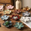 Petal-shaped Dipping Sauce Multi-color Small Plate Luxury Holiday Salad Vegetable and Fruit Ceramic Plate Kitchen Tableware.