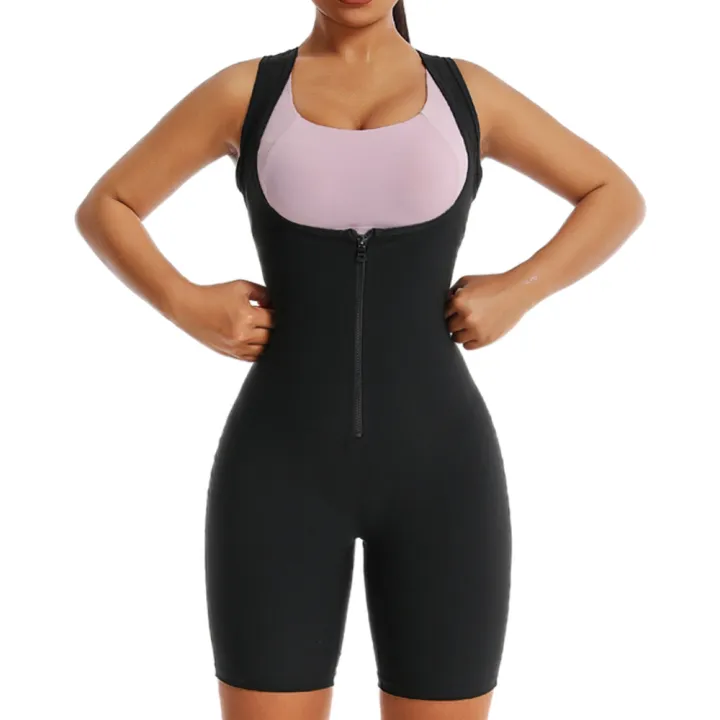 Women%20Hot%20Thermo%20Sauna%20Bodysuit%20One%20Piece%20Jumpsuit%20Shapewear%20Fitness%20Workout%20Sweating%20Bodysuit%20Body%20Shaper%20Thigh%20Trimmer%20Shorts%20-%20Image%204