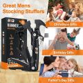 12-in-1 Multifunctional Hammer Tool for Men, Portable Mini Hammer with Nail Clipper, Pliers, Knife, Saw, Screwdrivers, Bottle Opener, Gift for Dad, Grandpa, Husband, DIYers, Camping, Outdoor & Home Use, Compact Stainless Steel Heavy-Duty Tool with Case. 