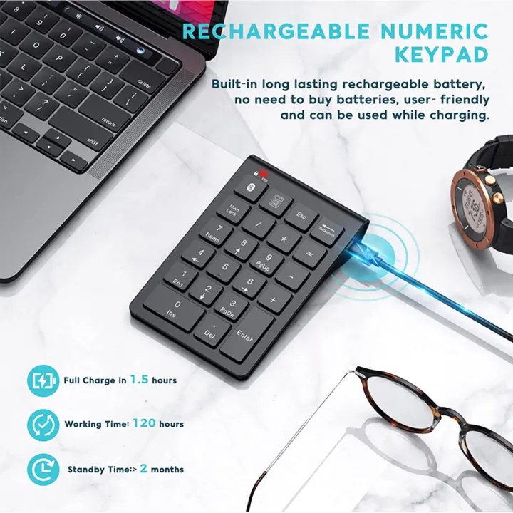 SeenDa%20Rechargeable%20Wireless%20Numeric%20Keypad%20Bluetooth%20Number%20Pad%20Slim%2022-Keys%20External%20Numpad%20Keyboard%20Data%20Entry%20-%20Image%204