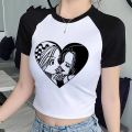 Nana Japanese Short Sleeves Anime Summer Crop Top T Shirt Casual Harajuku T Shirt Top Women Heart Graphic Tees Anime T-shirt. 
