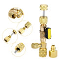Valve Core Remover Installer Tool, R410A R22 AC Schrader Valve Core Remover, Dual Size 1/4" & 5/16" Port HVAC Valve Core Removal. 