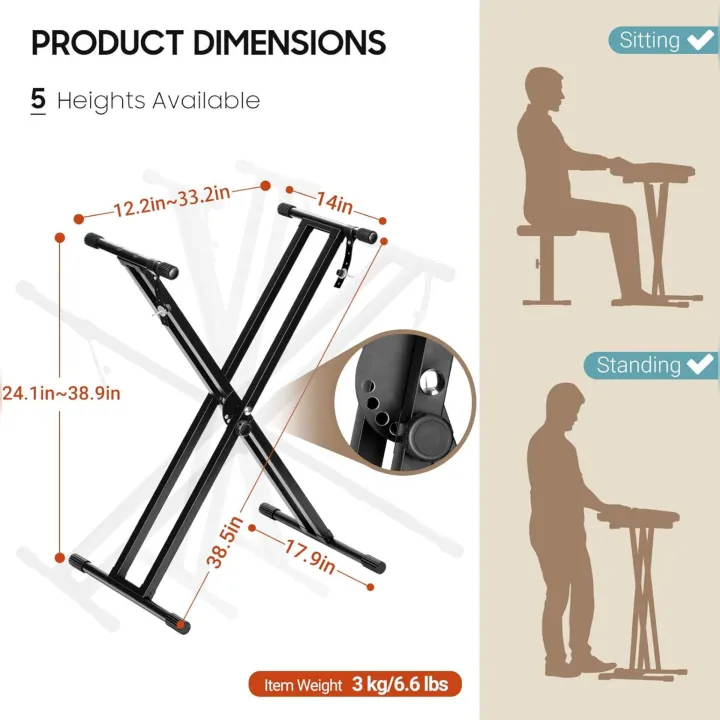 Adjustable%20Keyboard%20Stand%20Double%20Braced%20X%20Style%20Digital%20Piano%20Stand%20with%20Locking%20Straps%20for%2061%2076%2088%20Keys%20-%20Image%202