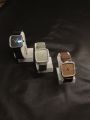 Watch for Men Brown Strap Square watch case shape for Men Slim Steel Design. 