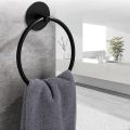 Bathroom Stainless Steel Towel Ring Stylish Design Hanging Hole-Free Adhesive Towel Storage Rack Bathroom Accessories Decoration.
