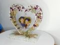 Resin photo frame with the photo (heart ❤️ shape). 