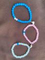 Friendship magnet bracelet for trio trio magnet bracelets bracelet for a group of three besties best friends bracelet. 