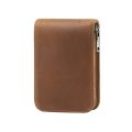 12 Pens Fountain Pen Case Vintage Leather Roller Ball Pen Holder Bag, Large Capacity Zipper Organizer Pouch Stationery. 