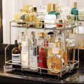 Luxury Makeup Organizer Jewelry Lipstick Perfume Storage Tray Large-Capacity Cosmetic Storage Box. 