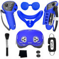 VR Accessories For Oculus/Meta Quest 3/3s/2 Silicone 9 in 1 Cover Kit, Headset Shell, Face Cover, Controller Grip Case Idea . 