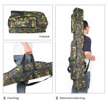 1.3m/1.5m 2-layer foldable large belly sea fishing bag, double shoulder fishing rod bag, outdoor storage tool kit for fishing.