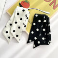 1pc Fashion Ribbon Polka Dot Scarf Printed Thin Scarf Headband Korean Style Neckerchief Long Scarves Wedding.