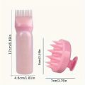 2pcs/Set Silicone Hair Comb With Root Comb Applicator Bottle Set  Hair Oil Applicator Shampoo Brush Salon hair styling tools. 