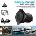 12V/24V Car Cigarette Lighter Socket Waterproof Marine ATV RV Cigarette Lighter Plug Socket Power Supply Socket Outlet Adapter. 