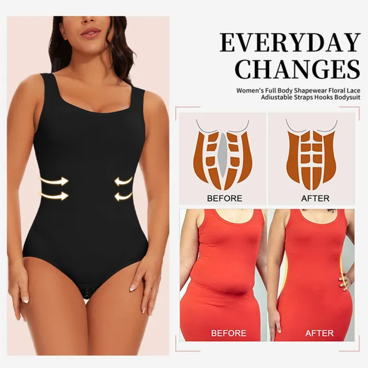 Women's%20Wide%20Strap%20Tummy%20Control%20Shapewear%20Bodysuit%20Comfortable%20Non-Slip%20Fitness%20Wear%20for%20Abdomen%20Toning%20Stylish%20Daily%20Wear%20Outf%20-%20Image%206
