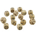 Wooden Dice 5pcs Round Corner D6 D10 Wood Dice for Flying Chess Props Table Board Role Playing Game.