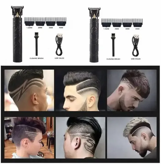 Plastic%20T9%20Vintage%20Men's%20Hair%20Clipper%20Electric%20Shaver%20Rechargeable%20Hair%20Trimmer%20Beard%20Clipper%20For%20Barber%20Hair%20Cutting%20-%20Image%203