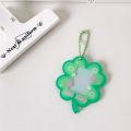 Four leaf clover card holder, student one inch ID photo decoration pendant, keychain, photo frame protection card holder. 