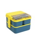 1100ML/1800ML 2 layer Compartment Lunch Box For Kids With Fork and Spoon Microwave Bento Boxes Portable Food Storage Container. 