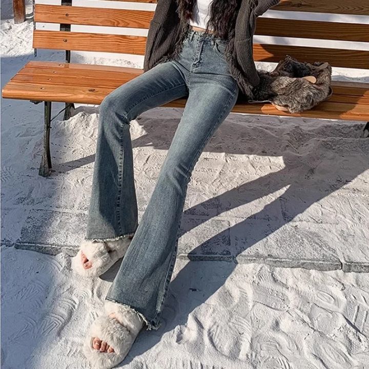 2024%20Woman%20High%20Waist%20Vintage%20Flare%20Jeans%20Female%20Gothic%20Elastic%20Bell%20Bottom%20Pants%20Lady%20Streetwear%20Blue%20Black%20Grey%20Denim%20Trousers%20-%20Image%203