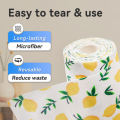 Reusable Fruit Printed Microfiber Dishcloth Household Cleaning Cloths for Kitchen Dish Disposable 100% Polyester Towel Rolls (Multicolor). 