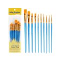 A New Nylon Paintbrush Plastic 10 Piece Set Digital Oil Painting Paintbrush Art Student Line Drawing Brush Gif Good Quality. 