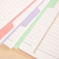 4 Pcs Colorful Separator Sheets A5 File Dividers Paper Dividers Loose Leaf Page Markers Binder Tabs Index Classified Labels. 