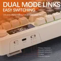 M96 Bluetooth Keyboard,2.4G Dual Mode Connection,Battery Digital Display,Multimedia Knob, Colourful Light,PC Notebook. 