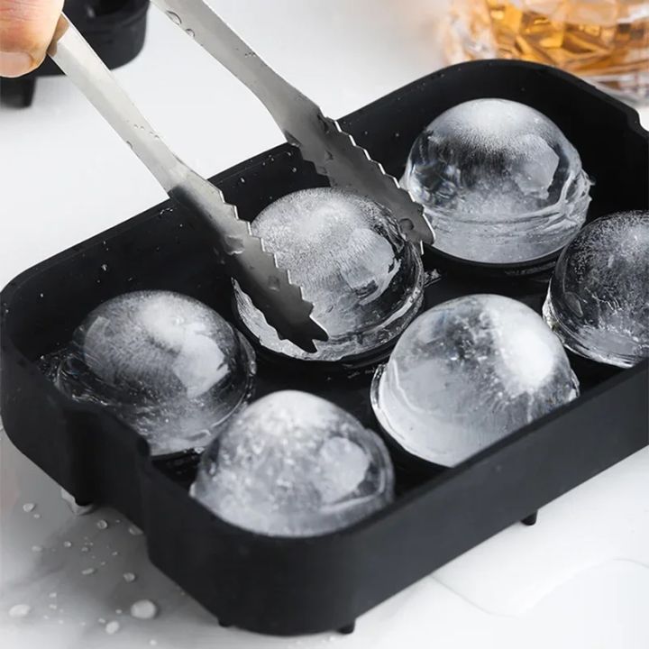 Wholesale Ice Cube Silicone Ice Cube Tray Big Cube Ice Whiskey Ice Reusable Mold Ice Ball for Mold Mould 4/6/8 Grid Ice Ball