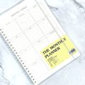 A5 size planner notebook clear PVC plastic cover with strap (daily/weekly/monthly). 