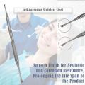 Professional Dental Tarter Scraper Tool Pick, Double Ended Tartar Plaque Remover for Teeth, Tooth Scraper - Added Tooth Cleaning at Home - 100% Stainless Steel, 6.5" Length (6.5 Inch (Pack of 1)). 