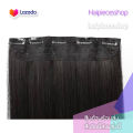 26 wide hair with 60 black hair with 5 Clips. easy to stick, good.. 