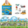 Reusable Sticker Book for Kids, Busy Book for Toddlers 1-3, Animal Stickers, Toddler Travel Toys, Jelly Quiet Book 6 Themes Preschool Learning Activities for Toddlers Ages 3-6(Animals). 