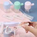 Contact Lens Cleaner Case With Tweezer & Applicator Manual Rotary Lens Washer | Cleaner Travel Plastic Container Storage Soaking Box | Lens Washer + Tweezer & Applicator |. 