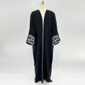 Fashion Classic Embroidered Abaya Hijab Dress Kimono Coat Outwear Women Long Sleeve Loose Arabic Muslim Dubai Moroccan Caftan.