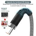 1/2/3/5/8m Extended 6A Super Fast Charging Extra Long Charging Cable USB Type C For iPhone Samsung Fully Compatible Data Cable. 