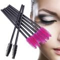Wholesale 200 PCS Disposable Eyelash brush Mascara Wands Spoolies for Eye Lash Extension, Eyebrow and Makeup (Black&Rose red). 