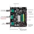 YS-E100L Stereo Audio Amplifier 2.1 Channel Bluetooth-Compatible 5.1 Wireless Audio Amplifier 50WX2 Subwoofer AMP APP Control. 