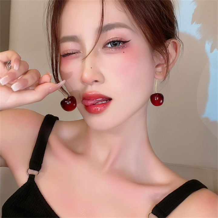 Cute%20Cherry%20Fruit%20Acrylic%20Earrings%20Fashionable%20Resin%20Cherry%20Earrings%20For%20Women%20%20Jewelry%20Trendy%20Accessories%20-%20Image%204