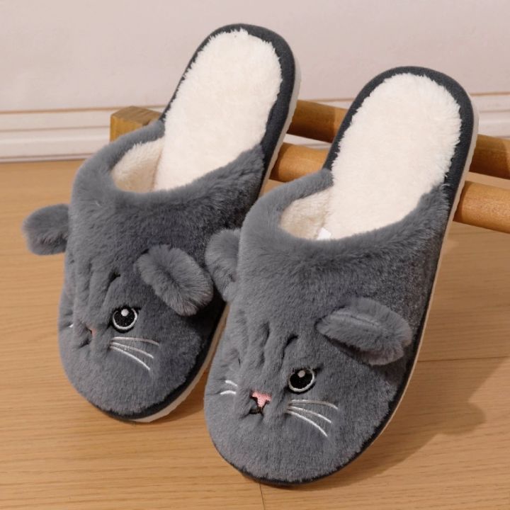 Cartoon%20Cat%20Home%20Slippers%20for%20Women%20Indoor%20Soft%20Bottom%20Flat%20Heel%20Cotton%20Slippers%20Woman%20Light%20Anti%20Slip%20Warm%20Winter%20Shoes%20Mujer%20-%20Image%202