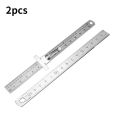 2 PCS Pen Clamp Ruler 15cm Stainless Steel Metric English Integrated Scale Sliding Ruler 6-Inch Disassembly Clamp Steel Ruler. 
