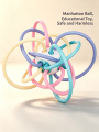 Baby Manhattan Grasping Ball - 3-in-1 Teether, Rattle, and Soft  Grasping Toy for Early Education and Teething Relief. 