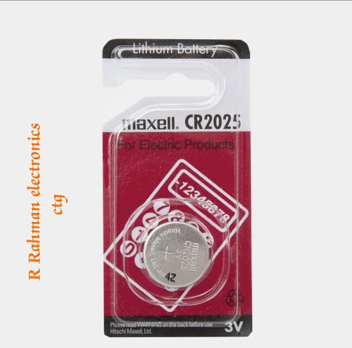 product Maxell CR2025 3V lithium Button Coin Battery | Daraz.com.bd