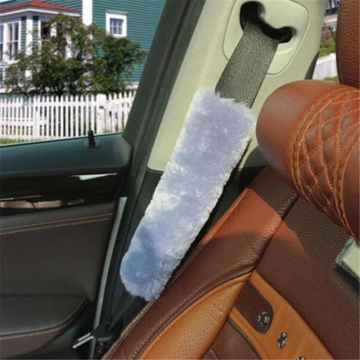New%202%20Pcs%20Car%20Seatbelt%20Shoulder%20Pad%20Comfortable%20Driving%20Seat%20Belt%20Vehicle%20Soft%20Plush%20Auto%20Strap%20Harness%20Cover%20Decoration%20-%20Image%204