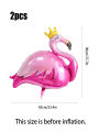 2pcs Flamingo Shaped Aluminum Foil Balloon, Large Balloon Used As Birthday , Party Decoration, Wedding. 